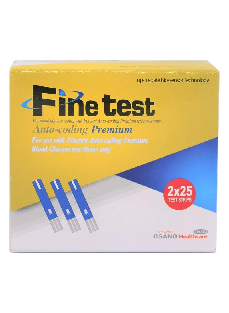 fine test Blood Glucose Test Strips 50 Strips - Image 1