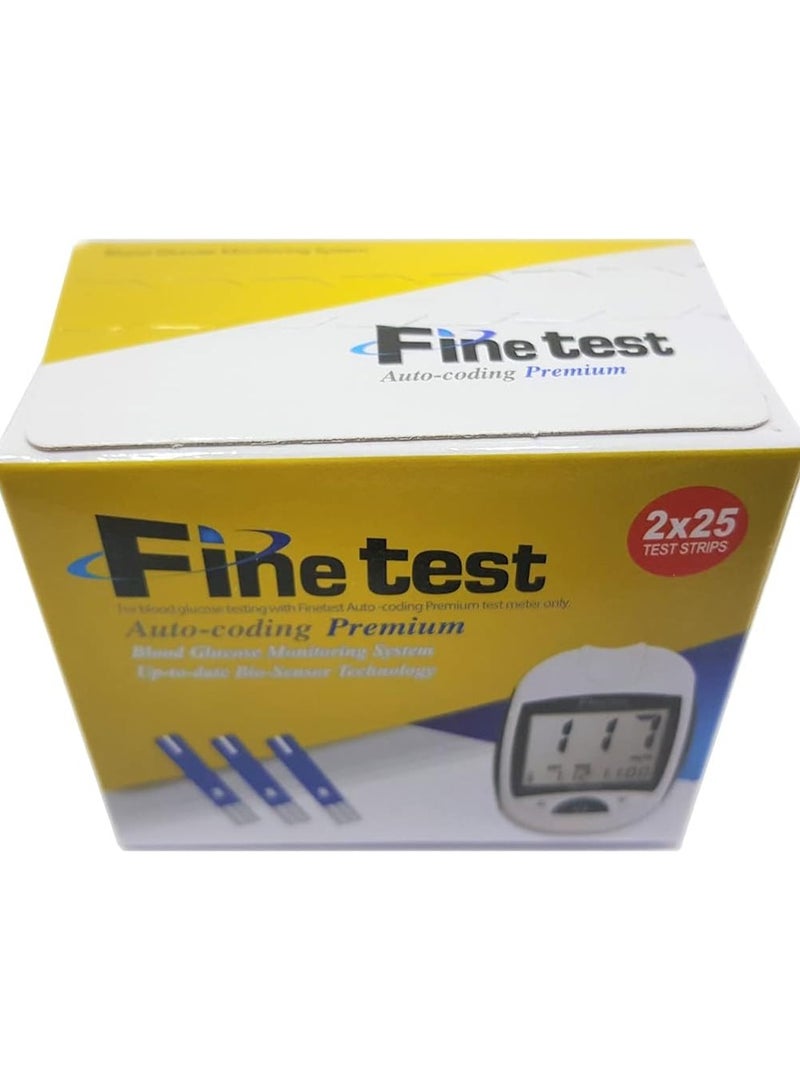 fine test Blood Glucose Test Strips 50 Strips - Image 2