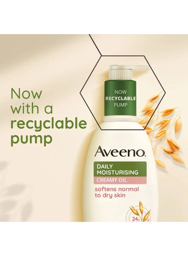 Aveeno Daily Moisturising Creamy Oil for Sensitive and Dry Skin 300ml - Image 2