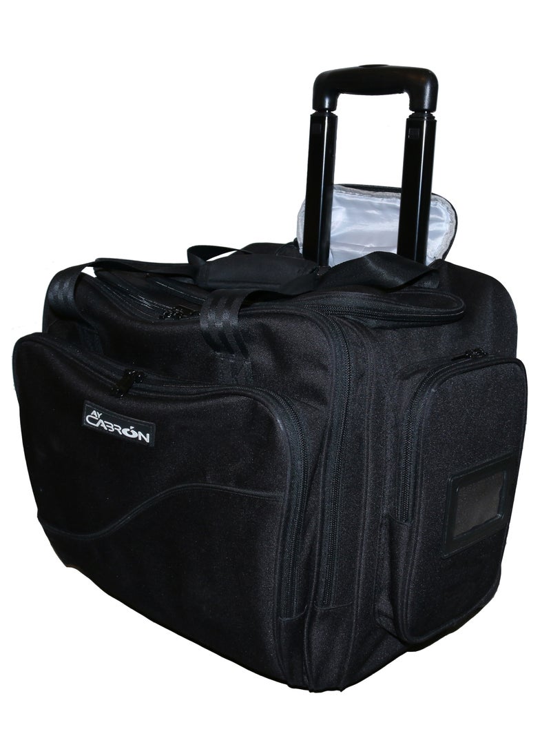 AY CABRON - Pilot Crew Flight Deck | Executive Business Laptop Computer Travel Documents | Trolley Bag Suitcase With Telescopic Handle Water Resistant Light Weight - Image 1