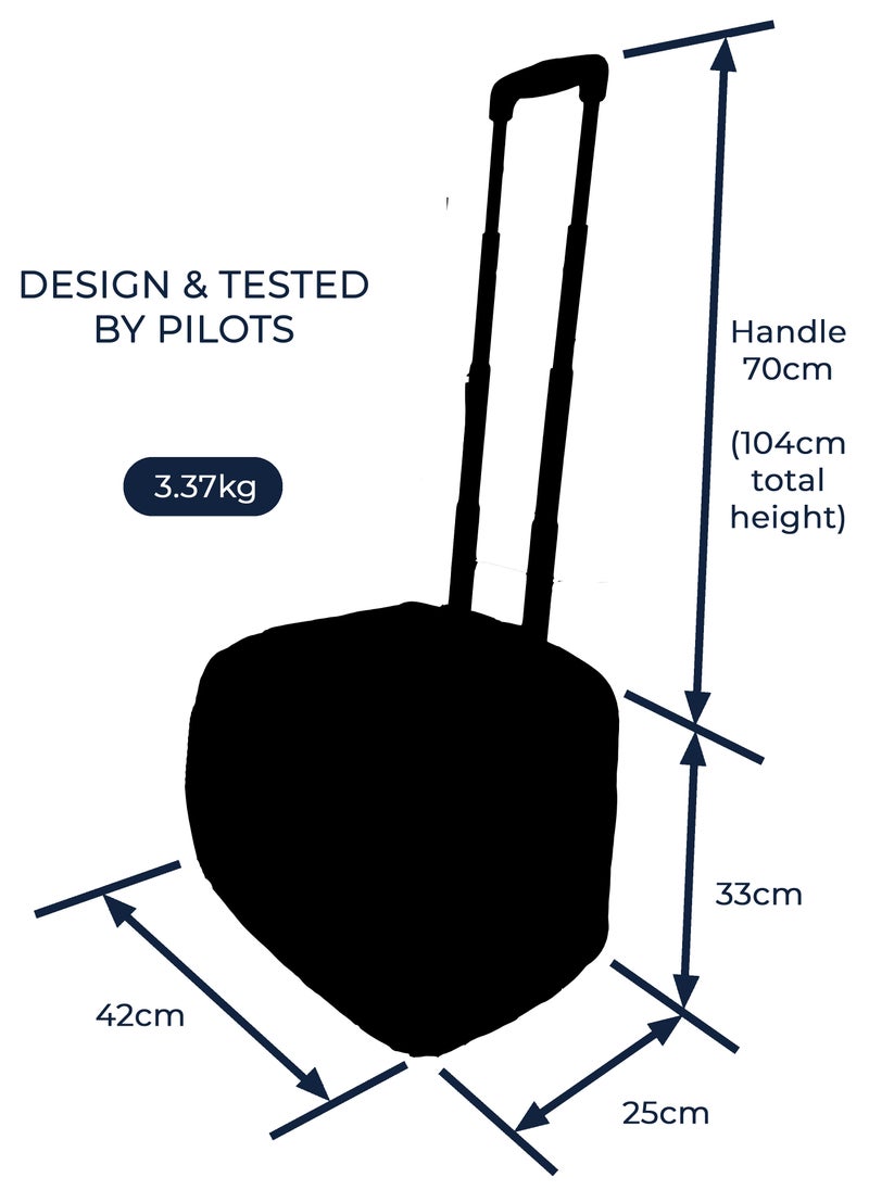 AY CABRON - Pilot Crew Flight Deck | Executive Business Laptop Computer Travel Documents | Trolley Bag Suitcase With Telescopic Handle Water Resistant Light Weight - Image 1