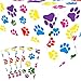 LSJDEER 4 Pack Puppy Dog Pet Paw Print Plastic Tablecloth Table Cover Color Paw Birthday Party Decorations Dog Party Decorations Puppy Party Supplies for Dog Cat Birthday Party 51 Inch x 86 Inch - Image 3