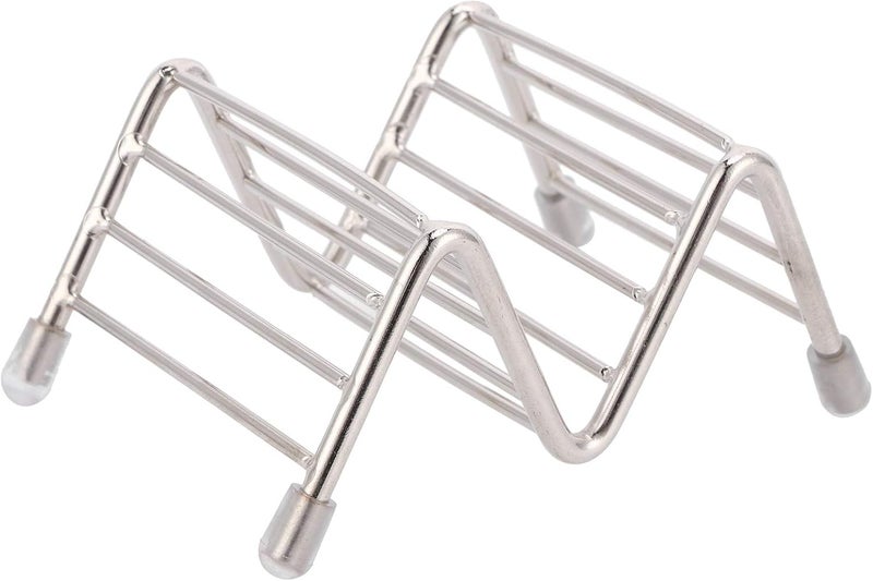 Stainless Steel Taco Holder And Pancake Stand Tray 1 2 Grid For Home Kitchen Restaurant - Image 1