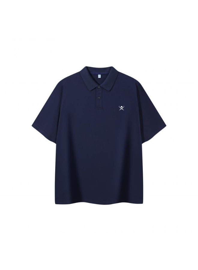 Hackett London unisex loose Polo shirt, comfortable and breathable sports short sleeves, simple casual shirts for men and women with LOGO. - Image 3