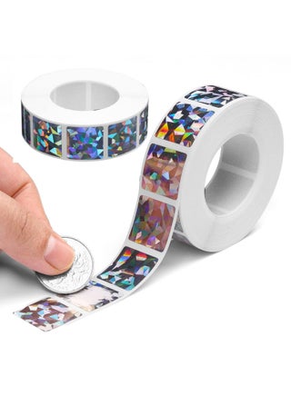 2 Rolls Scratch Offs Sticker Square Silver Hologram Holographic Sticker Glitter Labels DIY Make Your Own Lottery Holographic Ticket Games, 1 x 1 Inch Square (300Pcs/ Roll) - pzsku/ZA2D379589A38C56FB546Z/45/_/1723025097/663ca7bb-e8a0-40a0-a968-43e898b5ff85