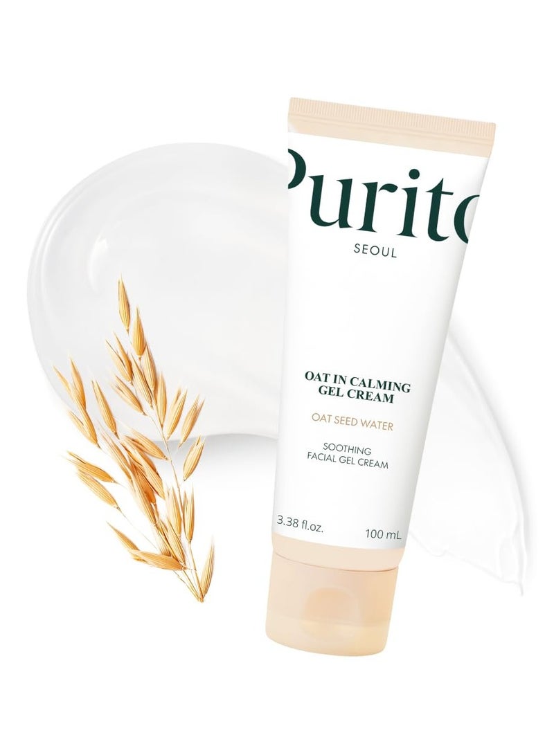 PURITO Oat-in Calming Gel Cream 100 ml / 3.38 fl. oz. vegan, facial cream, moisture cream for face, natural ingredients - Image 1