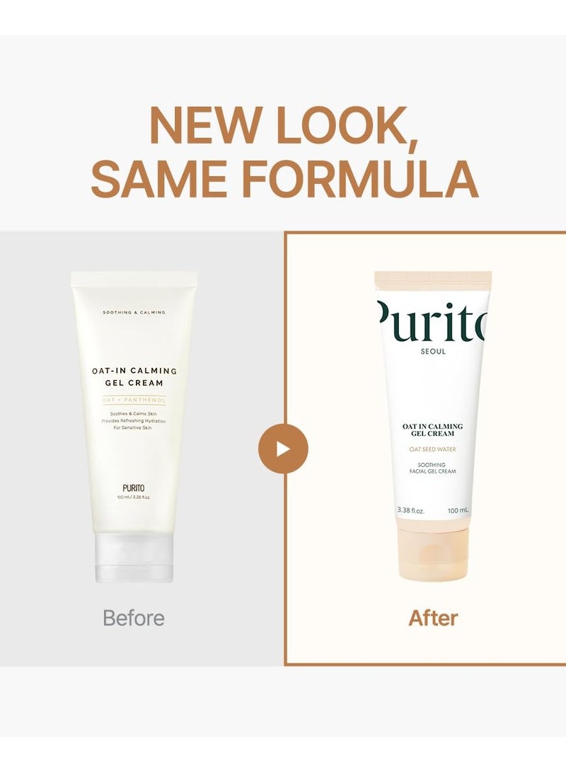 PURITO Oat-in Calming Gel Cream 100 ml / 3.38 fl. oz. vegan, facial cream, moisture cream for face, natural ingredients - Image 2