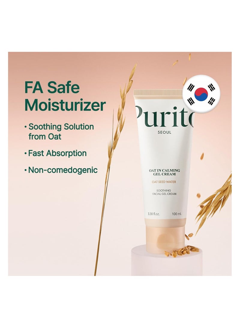 PURITO Oat-in Calming Gel Cream 100 ml / 3.38 fl. oz. vegan, facial cream, moisture cream for face, natural ingredients - Image 3