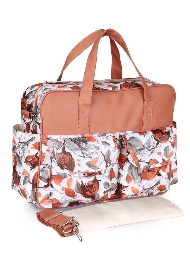 MIXDE - Large Capacity Portable Multifunctional Waterproof Baby Diaper Storage Bag For Women and Mother Oranger - Image 1