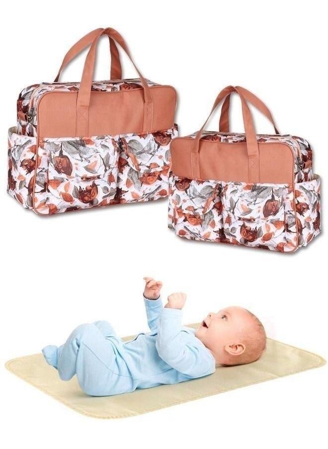MIXDE - Large Capacity Portable Multifunctional Waterproof Baby Diaper Storage Bag For Women and Mother Oranger - Image 1
