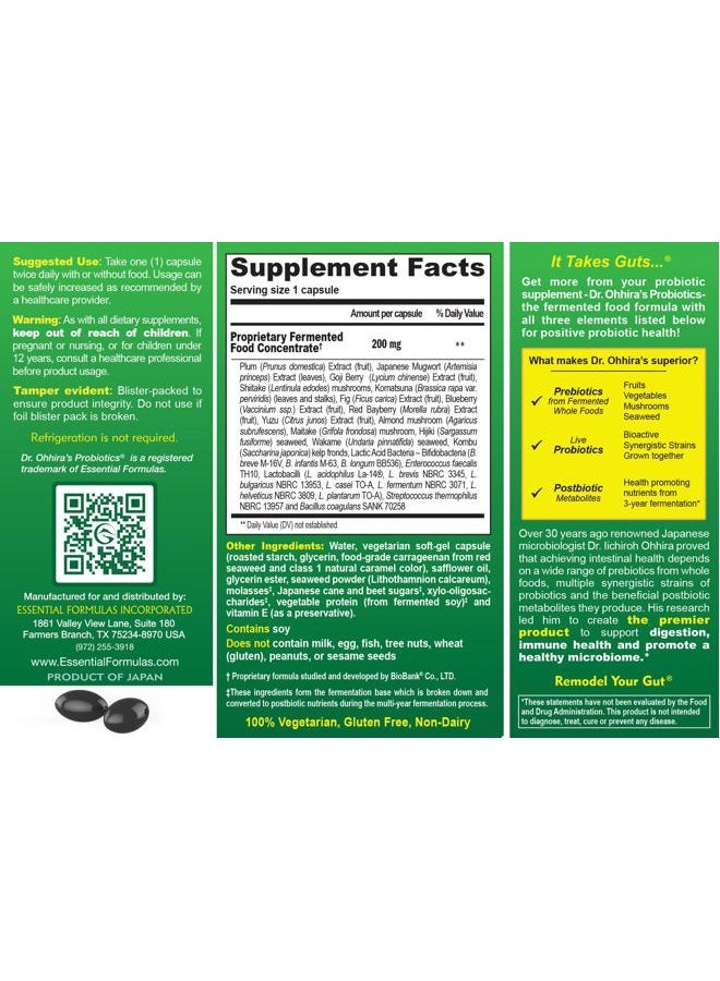 essential formulas Dr. Ohhira's Probiotics, Daily, Original 60 Caps with Bonus 10 Capsule Travel Pack, No Refrigeration, Non-GMO - Image 2