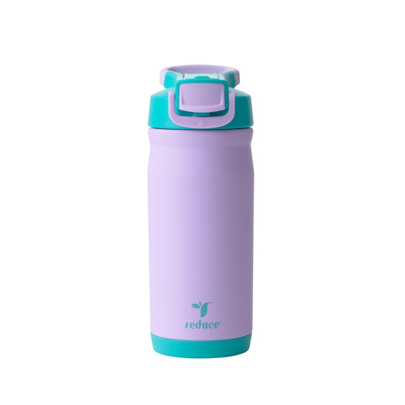 Reduce Hydrate Pro Kids 14oz Stainless Steel Insulated Water Bottle w/Straw â€“ Spill Proof Tumbler for Kids â€“ 30 Hour Cold Retention â€“ Dishwasher Safe Leak-Proof Design - Mermaid Purple - Image 1
