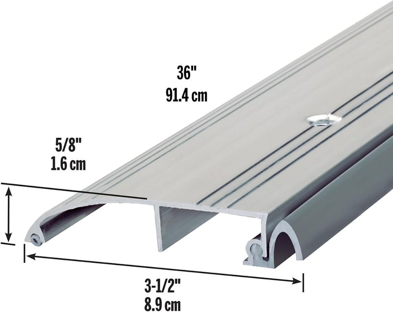 M-D Building Products 8433 Deluxe Low Bumper Threshold - 36-Inch Aluminum with Vinyl Seal - Image 2
