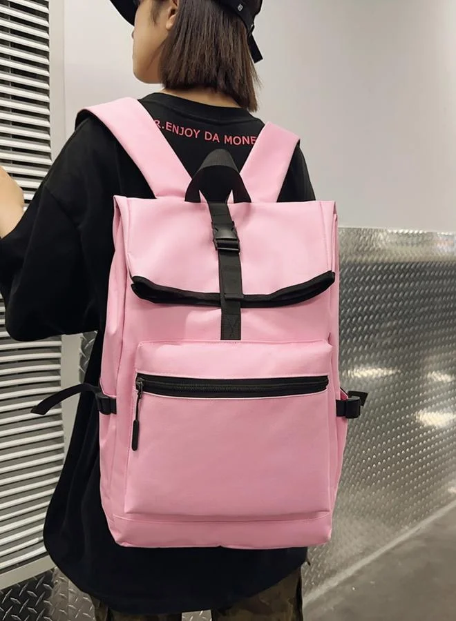 Take Two Pink Plain Backpack