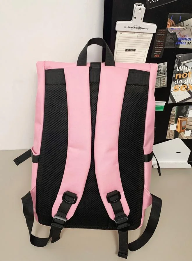 Take Two Pink Plain Backpack