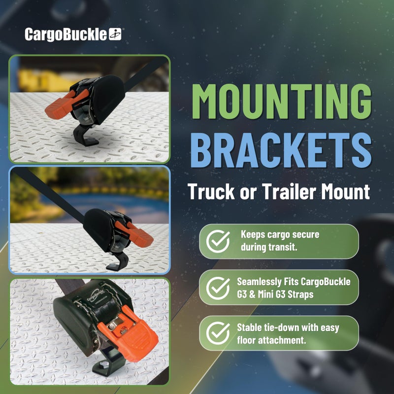 CargoBuckle TieDown Floor Mounting BracketsAdapter Universal Mount Plus Compatibility with G3 F103745 Mini G3 F18800 Retractable Straps 2Pack - Image 3