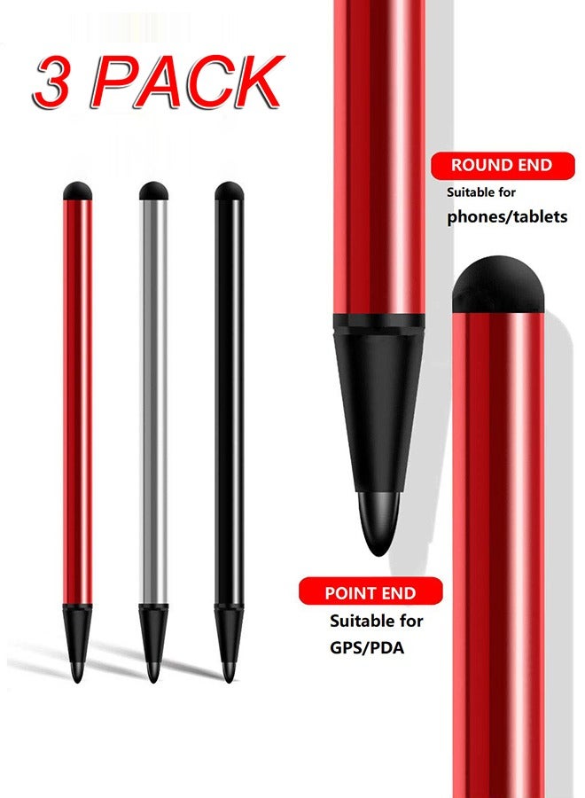 Tersely [3 Pack] 2in1 Phone Touch Screen Stylus Pen,Dual-Functions Stylus/Styli Pen for Apple iPhone 17 16 15 14 13 12 11 Pro Max X Samsung S25 S24 S23 5G Plus Tablets, for iPad Air Pro Mini Tab GPS PDA - Image 1