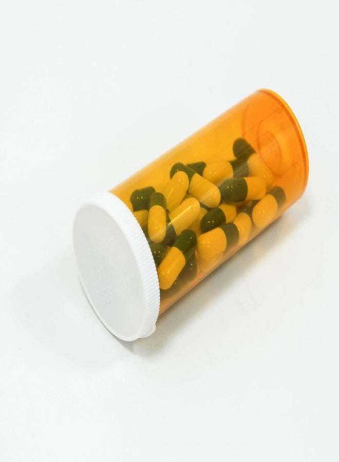 SAMUSLAMCN Pill Bottles with Snap Caps, Not Child Resistant Cap, Prescription Vials - Easy Open - Empty Medicine Plastic Containers for Personal Medication & Pharmacy (30 dram, 12pcs - Image 5