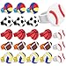Chalyna 24 Packs Ball Rubber Rings Soccer Football Baseball Basketball Volleyball Beach Ball Cupcake Topper for Kids Party Favors Supplies - Image 2