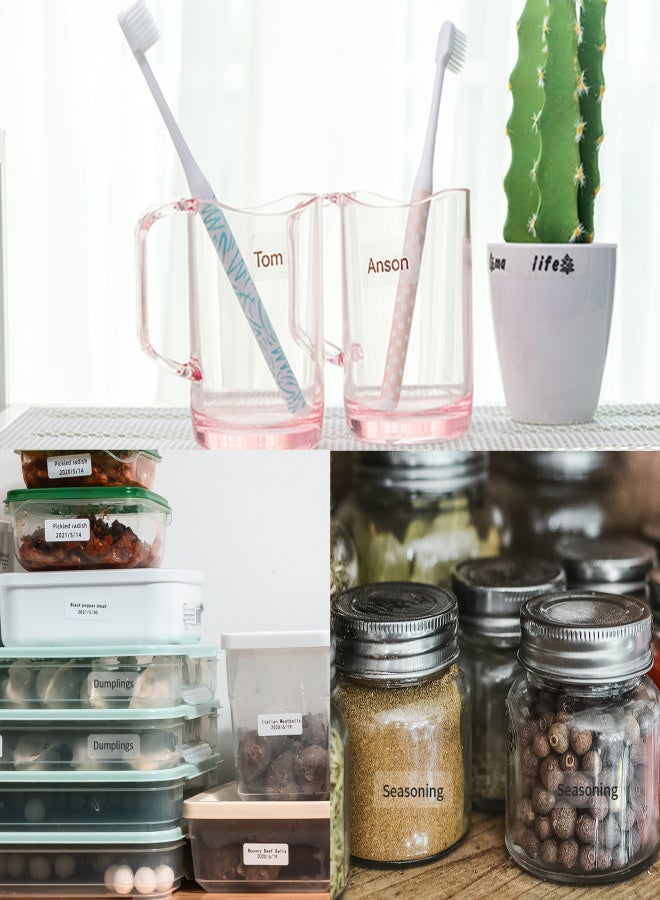 AIMO Thermal Printing Label Paper Roll for Q30 Label Maker Thermal Printer for Printing Adhesive Tag Waterproof Tear Oil-Proof Barcode Price Name Blank 14mm*30mm 210sheets/roll Transparency - Image 3