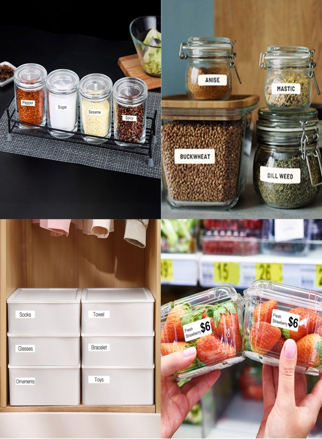 AIMO Thermal Printing Label Paper Roll for Q30 Label Maker Thermal Printer for Printing Adhesive Tag Waterproof Tear Oil-Proof Barcode Price Name Blank 14mm*30mm 210sheets/roll Transparency - Image 2