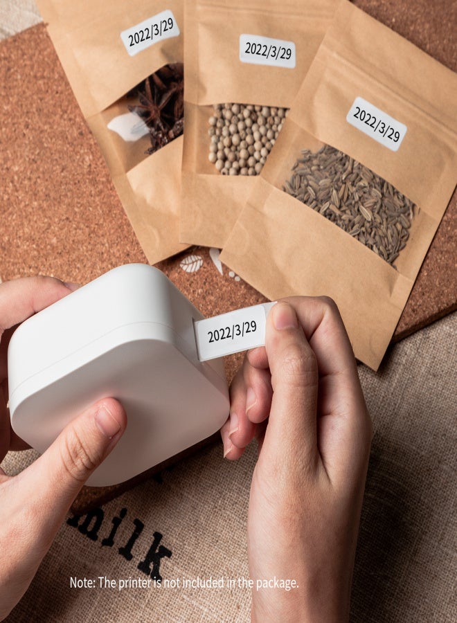 AIMO Thermal Printing Label Paper Roll for Q30 Label Maker Thermal Printer for Printing Adhesive Tag Waterproof Tear Oil-Proof Barcode Price Name Blank 14mm*30mm 210sheets/roll Transparency - Image 5