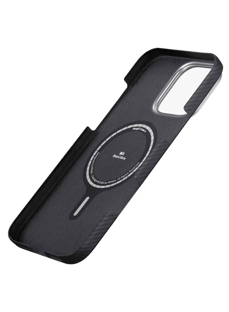PITAKA Ultra Slim Case for iPhone 16 Pro Max / Compatible with MagSafe / 3D Grip Textured / Raised Camera Lip / Drop and Damage Protection - Black / Gray
