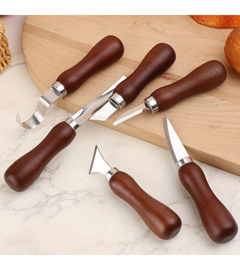 Stainless Steel 6 Piece Wood Carving Knife Set Gouge Spoon Chisel Tool - Image 5