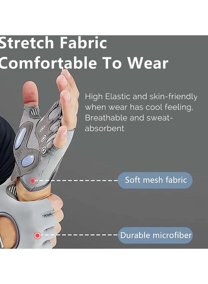 PYC Fitness Gloves,Suitable For Weightlifting In Byms,Bicycles,Sports,Fitness,And Training,And Breathable And Non Slip Silicone Pads For Palm Protection  - Image 3