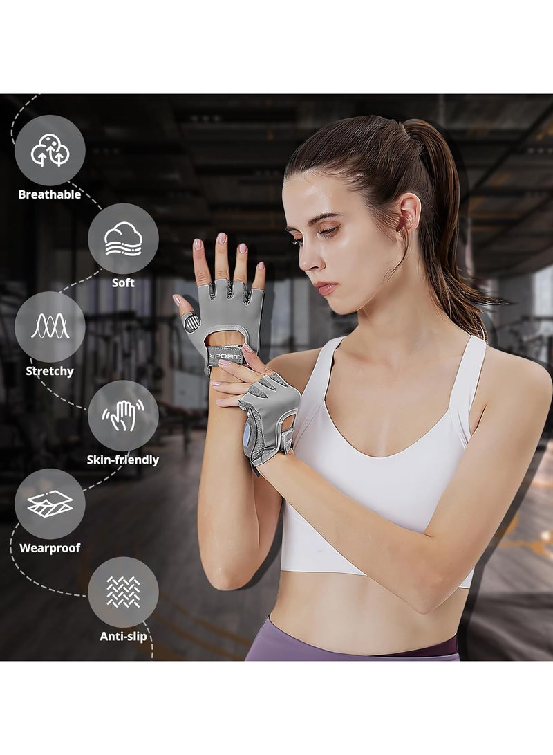 PYC Fitness Gloves,Suitable For Weightlifting In Byms,Bicycles,Sports,Fitness,And Training,And Breathable And Non Slip Silicone Pads For Palm Protection  - Image 5
