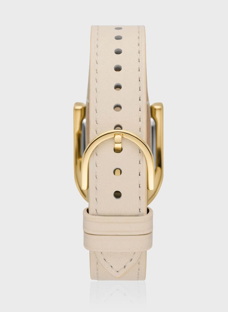 فوسيل ساعة بعقارب وسير جلدي - Image 2