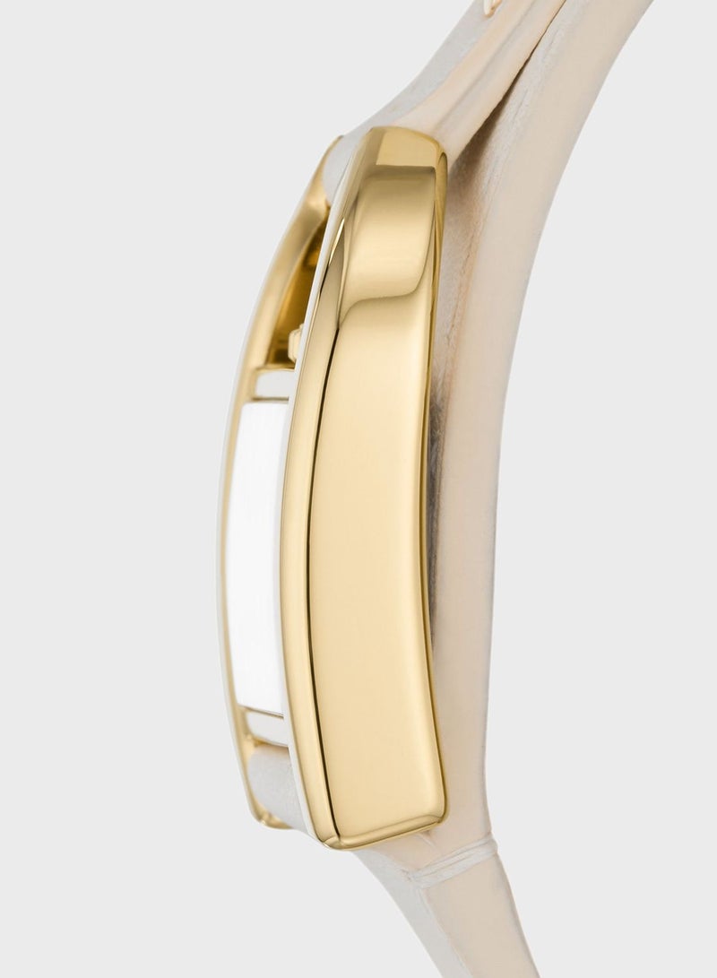 فوسيل ساعة بعقارب وسير جلدي - Image 3