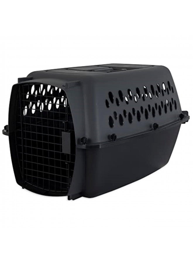 Petmate Pet Porter Dog Kennel 24", Dark Gray & Black, for Pets 15-20lbs, Made in USA - Image 1