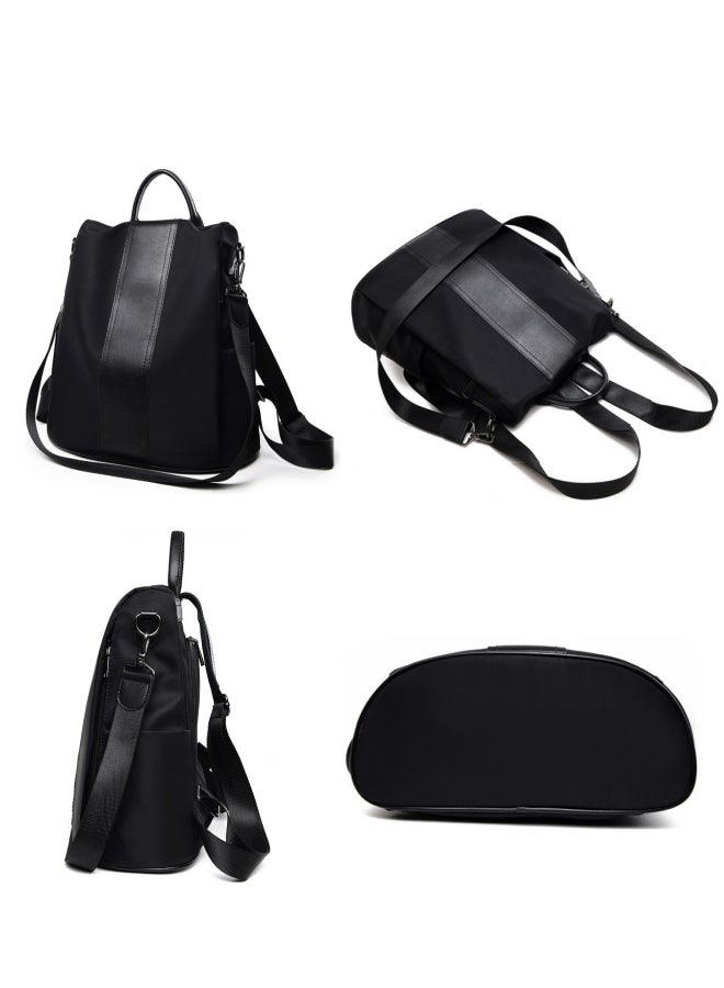 Girls Versatile Large-capacity Backpack, Women's School Bag Back Bag Book Bag Shoulder Bag with Fur Ball Hanging, Shoulder Bag, Nylon Handbag Side Bag Sling Bag for College Students - Image 4
