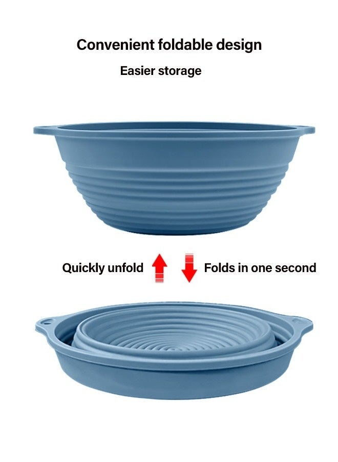 12-Piece Set Silicone Bread Proofing Basket, Sourdough Starter Kit Bread Proofing Basket Set,Complete Baking Supplies, Comes with Two Upgraded Silicone Bread Proofing Baskets, Foldable Silicone Brea - Image 4