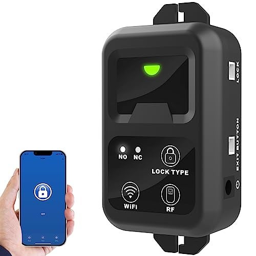 UHPPOTE 2.4GHz WiFi Access Control Remote Switch System 600lb Electic Magnetic Lock Kit for Outswinging Door with Smartphone app Access - Image 2