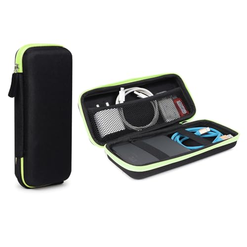 GadgetBite Portable Electronic Accessories Organizer - Travel-Friendly EVA Pouch for Vlogging Camera, USB Cables, Power Banks, Adapters, Hard Disks, and More (Green) - Image 1