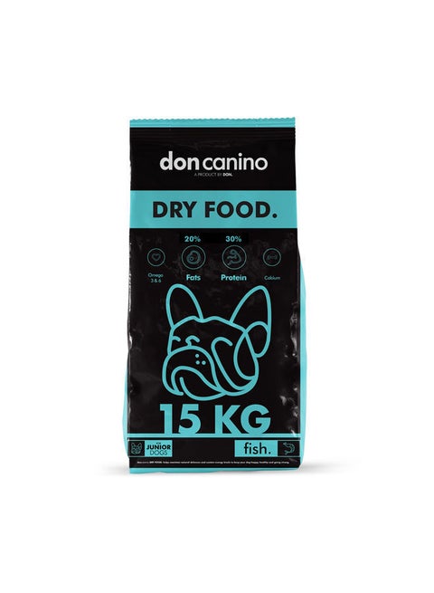 طعام جاف للكلاب سمك 15كجم