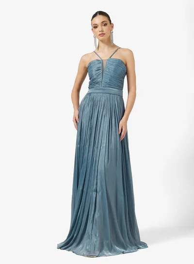namshi evening dresses Namshi x Beaded Embellished Evening Dress with Cape Sleeves for Women