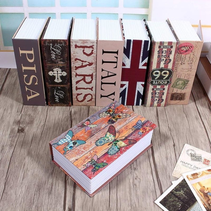 صندوق الأمان للكتاب قفل صندوق أمن سري للنقود والمجوهرات قاموس تخزين نوع فراشة - Image 2