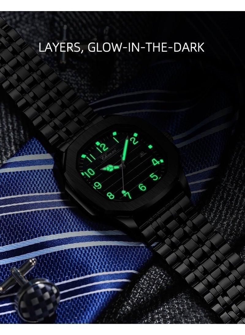 Chenxi Men’s Quartz Wrist Watch with Luxury Modern Design, Water Resistant, Scratch-Resistant Glass, Full Stainless Steel with Elegant Box - Image 5