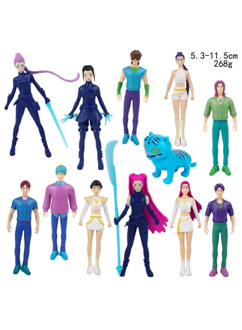 Figures Kpop Demon Hunters Action Figure Home Decor Desk Ornament For Hunters Fans 12 pcs set - Image 2