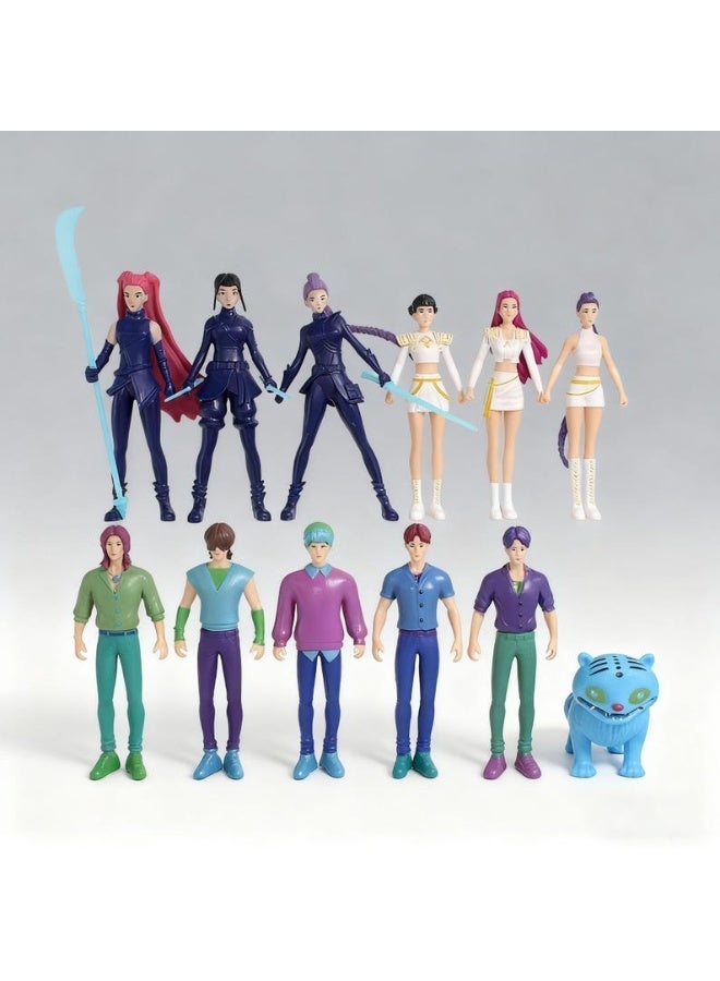 Figures Kpop Demon Hunters Action Figure Home Decor Desk Ornament For Hunters Fans 12 pcs set - Image 5