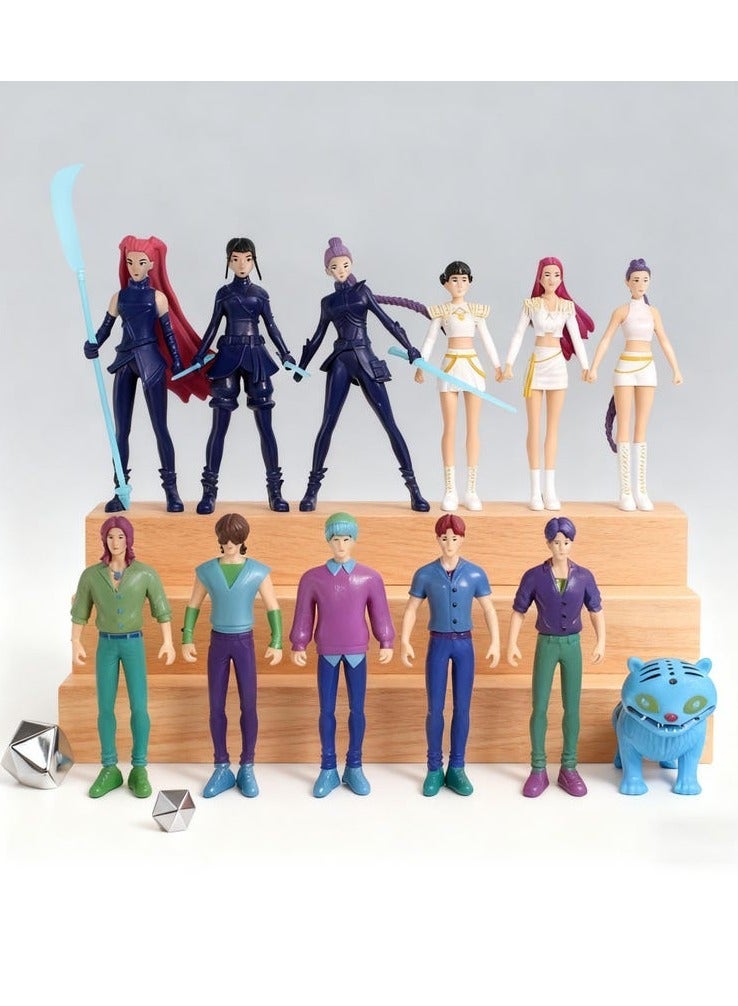 Figures Kpop Demon Hunters Action Figure Home Decor Desk Ornament For Hunters Fans 12 pcs set - Image 1