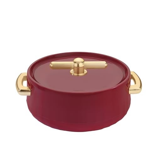 SELVEL Elegance Casserole | Advanced PU Insulation | Elegant Design Hot Pot | Hot Case Keeps Food Hot & Fresh for Hours | Serve Chapati, roti, Biryani and More (Royal Maroon, 1700) - Image 1
