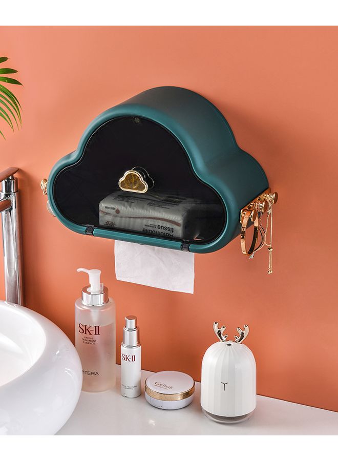 حامل ورق الحائط البرتقالي المثبت على الحائط بدون حفر، منظف الحمام الموفّر للمساحة - Image 3