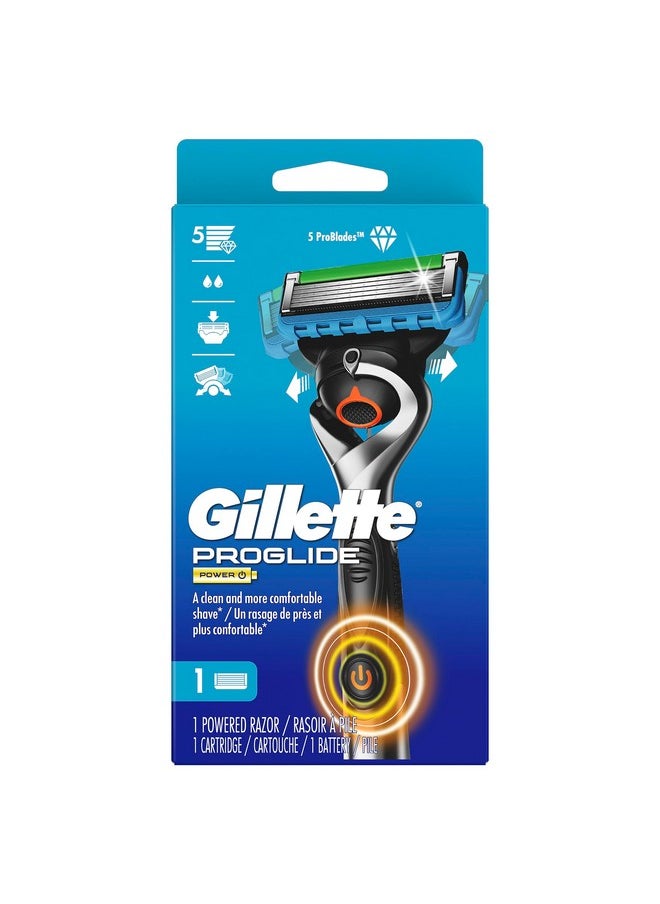 Gillette - Gillette Proglide Power Razor For Men 1 Gillette Power Razor Handle + 1 Blade Refill - Image 1
