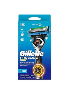 Gillette Proglide Power Razor For Men 1 Gillette Power Razor Handle + 1 Blade Refill