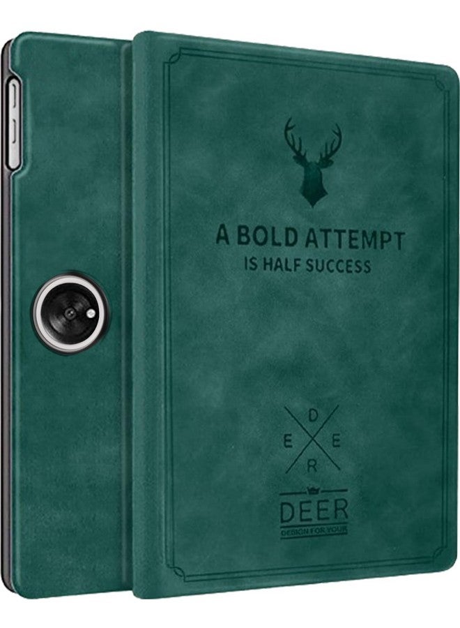 Robustrion Cover for OnePlus Pad Go Cover Case 11.35 inch, Deer Flip Case Cover for OnePlus Pad Go 11.35 inch [Support Auto Sleep Wake] - Dark Green - Image 1