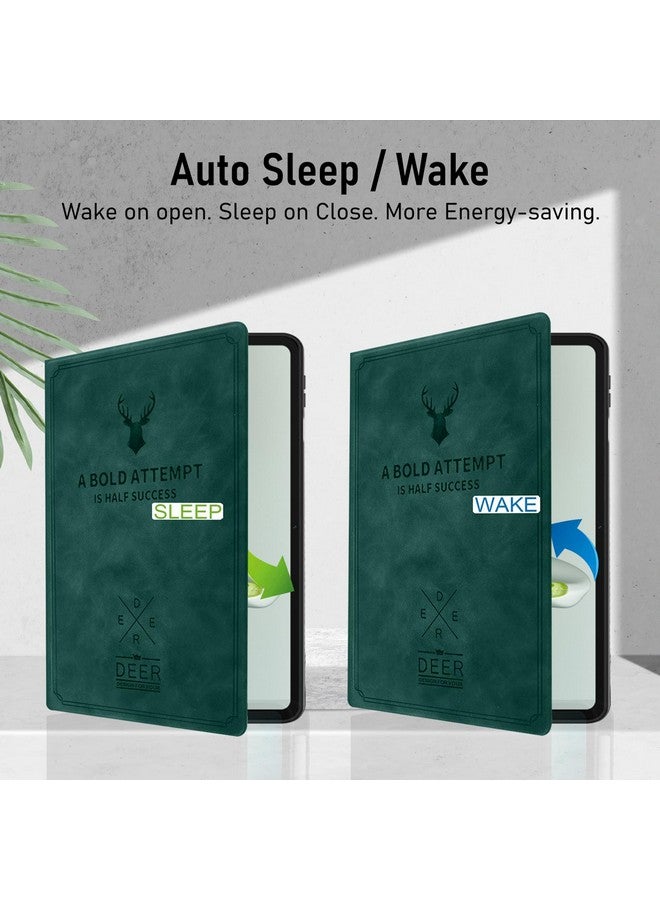 Robustrion Cover for OnePlus Pad Go Cover Case 11.35 inch, Deer Flip Case Cover for OnePlus Pad Go 11.35 inch [Support Auto Sleep Wake] - Dark Green - Image 3